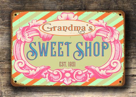 Custom Sweet Shop Sign Vintage Style Sweet Shop Sign