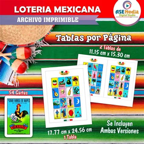 Loter A Mexicana Para Imprimir Tablas Archivo Cartas M En Venta En