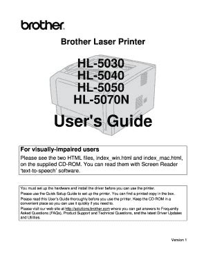 Fillable Online HL 5030 Fax Email Print PdfFiller