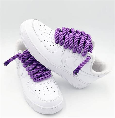 Air Force 1 Rope Laces Purple | Supreme Customs Sneakers