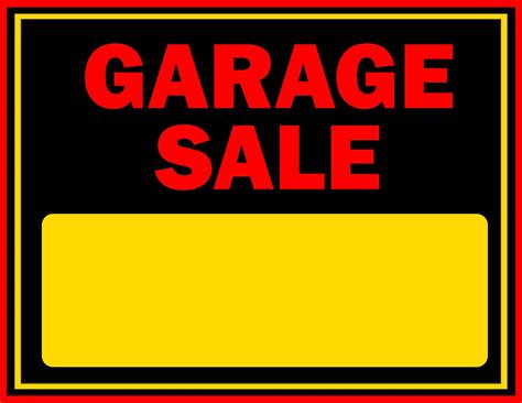 Printable Garage Sale Signs Sample | FREE Download