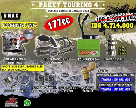 Jual Brt Paket Touring Nmax Head Porting Blok Piston Juken