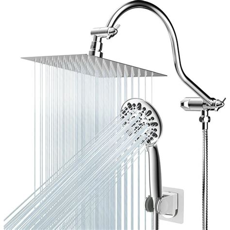 Hibbent All Metal Shower Head 8 Inch High Pressure Rainfall Shower