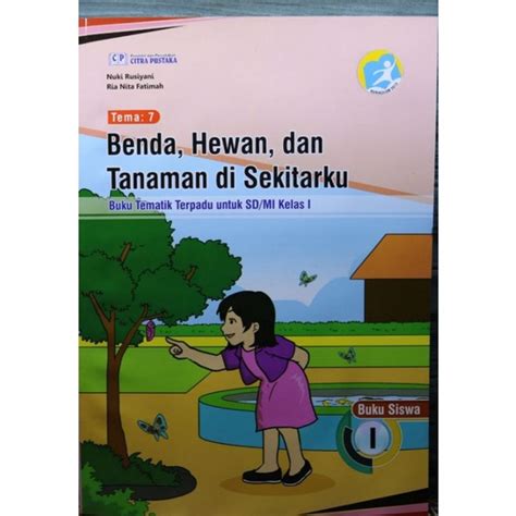 Jual Buku Tematik Terpadu Sdmi Kelas 1 Tema 7 Bendahewan Dan