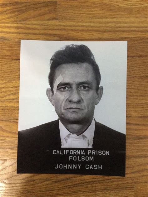 JOHNNY CASH Prison Mugshot Art Print Design 8x10 Glossy Photo - Etsy