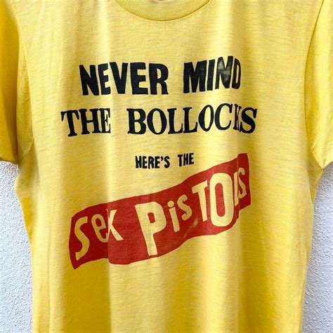 Rare Vintage Sex Pistols Nevermind The Bollocks S Punk Band Shirt