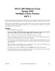 Eecs Sp Midterm Multiple Choice Questions Pdf Eecs Midterm