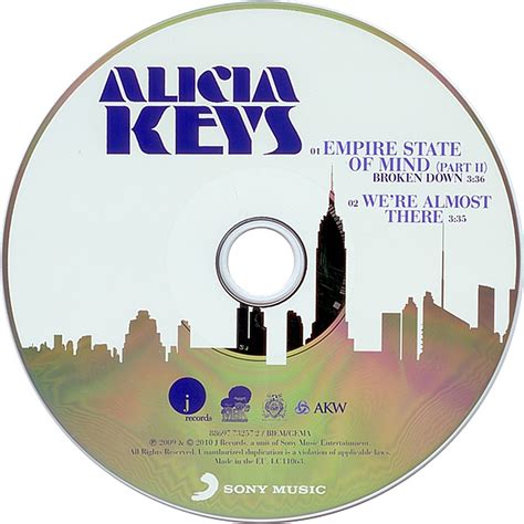 Car Tula Cd De Alicia Keys Empire State Of Mind Part Ii Broken Down