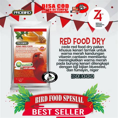 Jual Ready Red Food Dry Canary Finch Probird Pakan Makanan Burung