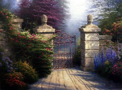 Thomas Kinkade The Open Gate - 24"x18" Printer's Proof | WildlifePrints.com