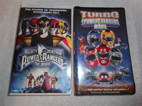 MIGHTY MORPHIN POWER Ranger The Movie And Turbo 2 VHS Lot Clam Shell 9