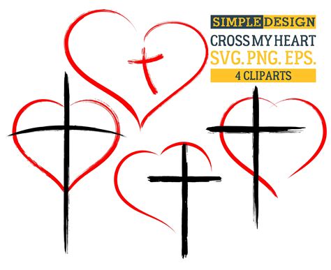 Сross My Heart Cross Heart Religious Christian Grunge Etsy