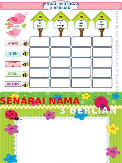 Jadual Waktu Jadual Bertugas Kelas