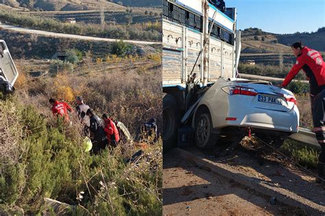 Mersin de feci kaza 2 ölü İhlas Haber Ajansı