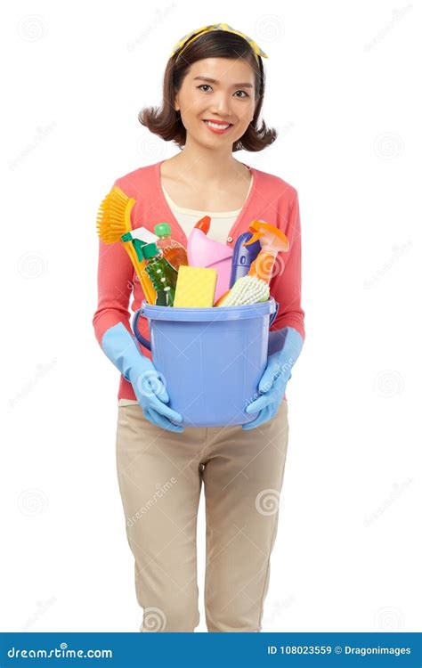 Pretty Housemaid At Work Stock Image Image Of Asian 108023559