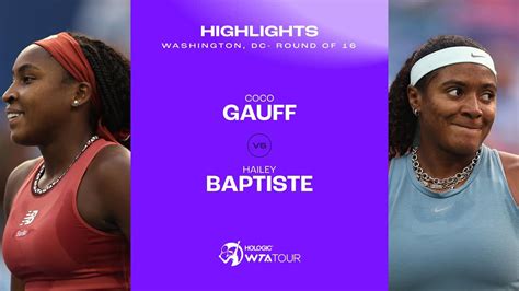 Coco Gauff Vs Hailey Baptiste 2023 Washington DC Round Of 16 WTA