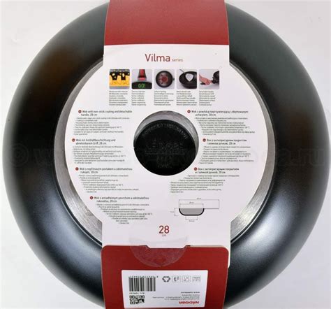 Сковорода вок 28см с крышкой NADOBA Vilma со съемной ручкой и каменным ...