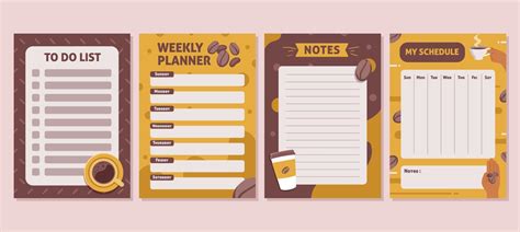 Coffee Journal Template 10350899 Vector Art at Vecteezy