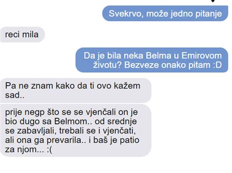 MUŽ MI JE JAVIO DA ŽELI DA NAM SE KĆERKA ZOVE BELMA Odmah sam se