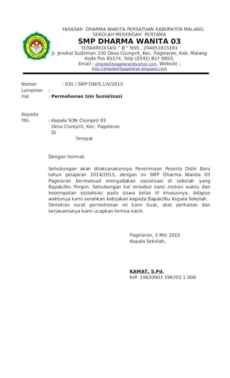 Contoh Surat Pemberitahuan Sosialisasi Ppdb Sekolah Imagesee