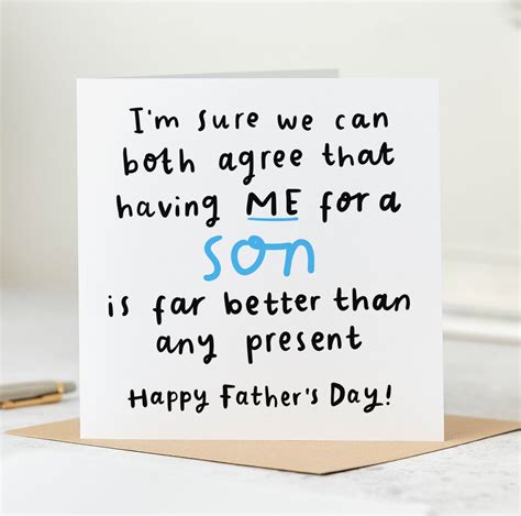 Funny Father's Day Card From Son, Having Me for A Son is Better Than ...