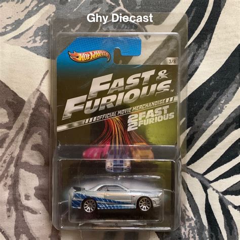 Jual Hot Wheels Nissan Skyline GT R R34 Fast Furious Official Movie Merchandise WING HITAM