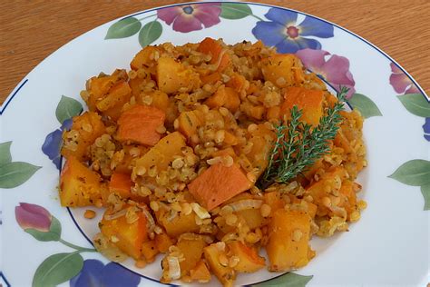 Kürbis Linsen Pfanne von löwewip Chefkoch de