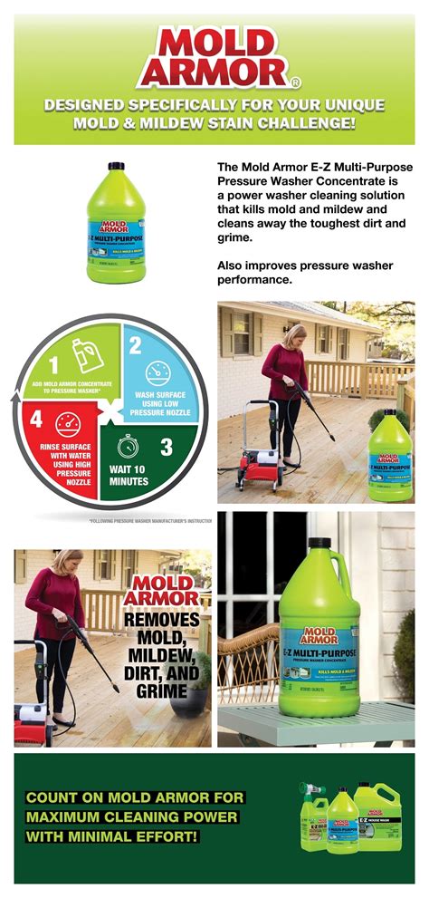 Mold Armor 1 Gal E Z Multi Purpose Pressure Wash Concentrate Fg583 The Home Depot