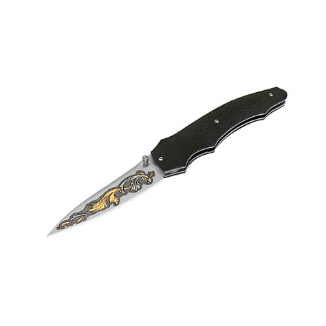 Coltello Maserin Kt Gun Line Placcato Oro Kt Britola