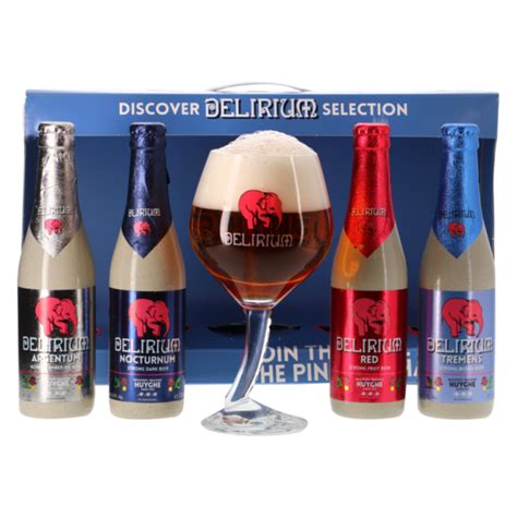 Coffret Delirium Discovery 4x33cl 1 Verre Coffrets Cadeaux