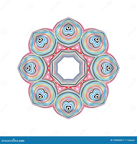 Simbolo Ornamentale Vettoriale Modello Geometrico Mandala Modello