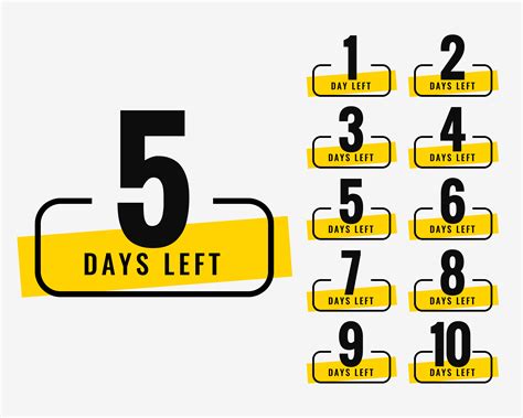 number of days left promotional banner symbol - Download Free Vector ... 