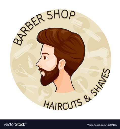 Barber shop haircuts and shaves banner Royalty Free Vector