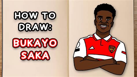 How To Draw Colour Bukayo Saka Step By Step Drawing Tutorial Youtube