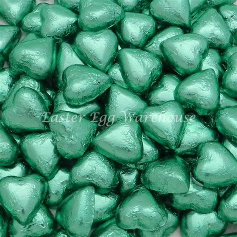 Milk Chocolate Hearts Light Green 5kg 575 Pieces Made In