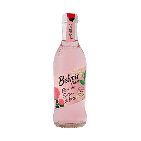 Belvoir Limonade Saveur Fleur De Sureau Et Rose Bouteille Verre 250ml