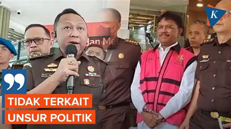 Kejagung Pastikan Penetapan Tersangka Johnny G Plate Tak Terkait Unsur