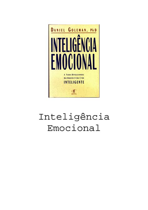 Solution Intelig Ncia Emocional Daniel Goleman Studypool