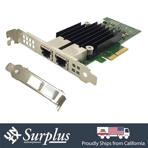 Used Intel Oem X550 T2 Dual Port 10gb Ethernet Converge Pcie Nic Rj45 Both Bracket Ubbthreads