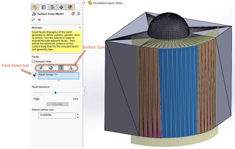 How To Use The Solidworks Surface From Mesh Tool