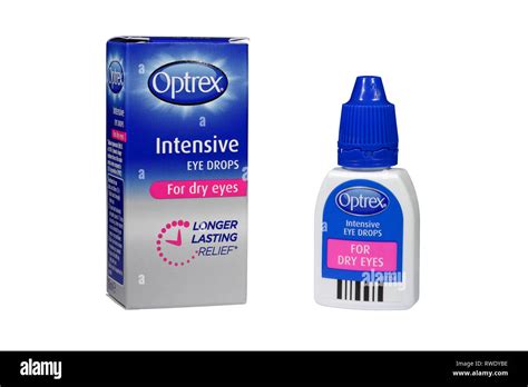 Box Of Optrex Intensive Eye Drops For Dry Eyes Hi Res Stock Photography