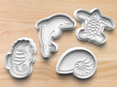 Ocean Animals Cookie Cutters Underwater Animals Cookie Etsy