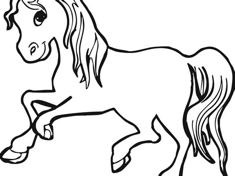 Simple Horse Coloring Pages At Free Printable