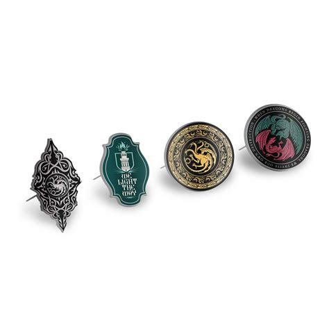 House Of Dragon Symbols Pins 4er Set House Of The Dragon Elbenwald