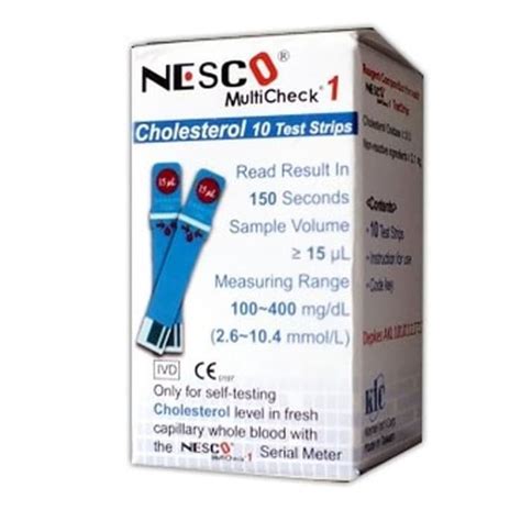 Jual Nesco Cholestrol Test Strip Cek Kolestrol Lemak Refill Isi 10