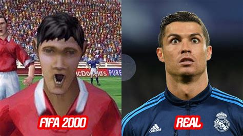 Cristiano Ronaldo Face Change In Fifa 2000 To Fifa 17 Vs Real Face