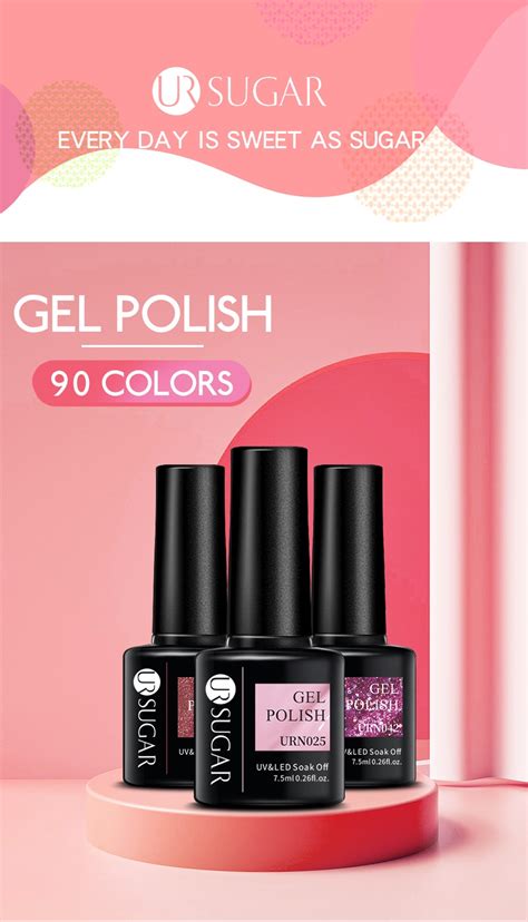 Ur Sugar Ml Nude Gold Shiny Color Nail Gel Polish Nair Art Manicure Semi Permanent Varnish Uv