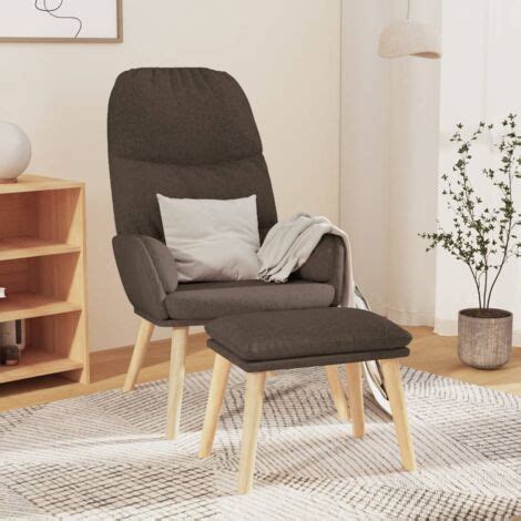 Furniture Limited Chaise De Relaxation Avec Tabouret Taupe