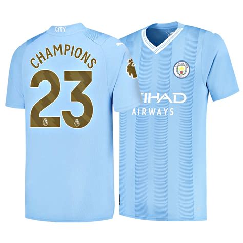 Manchester City Jersey 23 24 Championship Football Jersey Mens