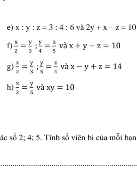 E X Y Z 3 4 6 Và 2y X Z 10 D Và X Y Z 10 2 3 4 5 Y L G { Và X Y